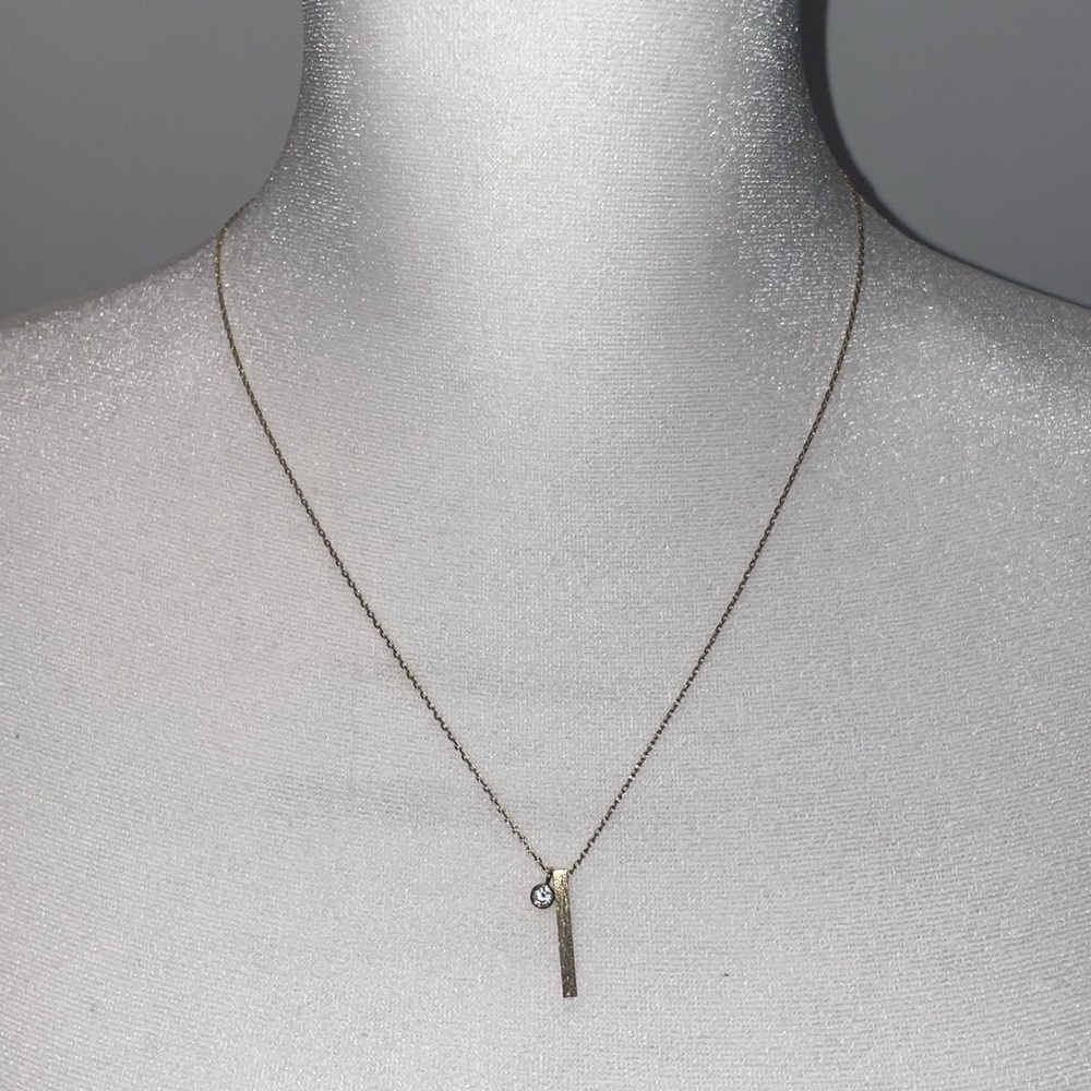 14k Gold Plated Necklace from Nordstrom Bar Cubic Zirconia